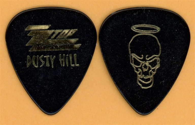 ZZ Top Dusty Hill Angel Skull Vintage Guitar Pick - 2009 40th Anniversary Tour