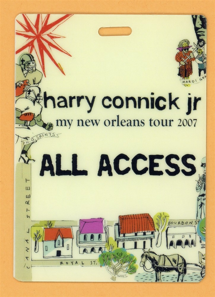 Harry Connick Jr. 2007 My New Orleans Tour All Access Laminated Backstage Pass