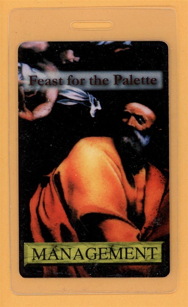 Feast for the Pallette Tour Management Laminated Backstage Pass