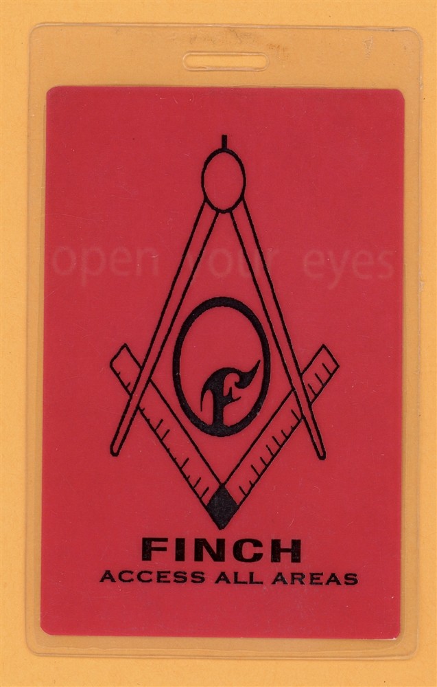 Finch 2005 Say Hello to Sunshine Tour All Access Laminate Backstage Pass