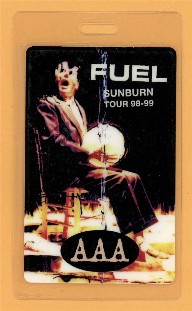 Fuel 1998 Sunburn Tour AAA Laminated Backstage Pass