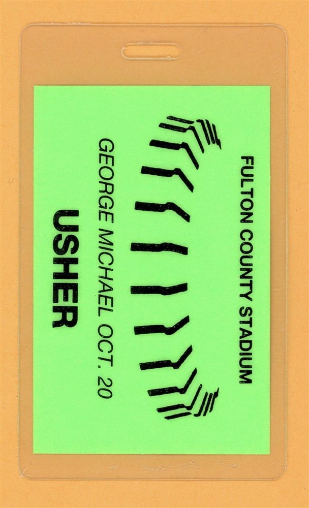 George Michael 1988 Tropical Blend Tour Usher Laminated Backstage Pass