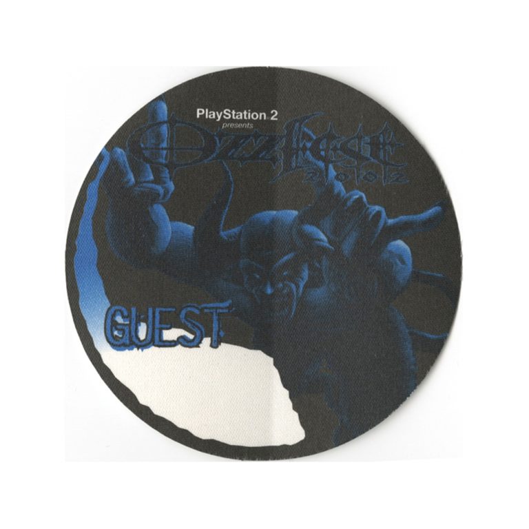 Ozzy Osbourne 2002 Ozzfest Concert Tour Guest Backstage Pass