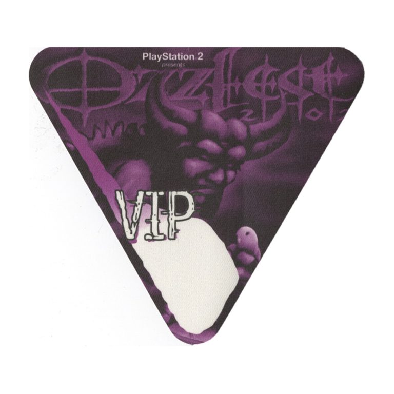 Ozzy Osbourne 2002 Ozzfest Concert Tour VIP Backstage Pass