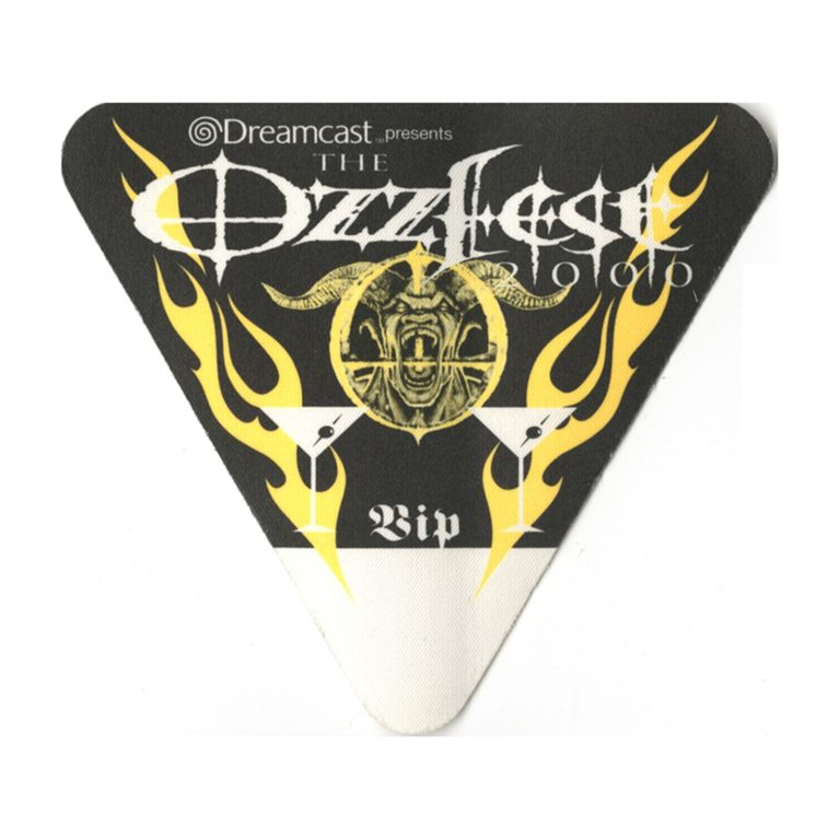 Ozzy Osbourne 2000 Ozzfest w/ Pantera Concert Tour VIP Backstage Pass