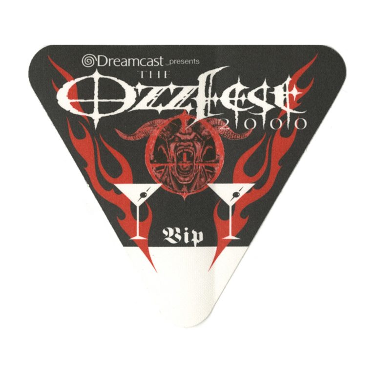 Ozzy Osbourne 2000 Ozzfest w/ Pantera Concert Tour VIP Backstage Pass