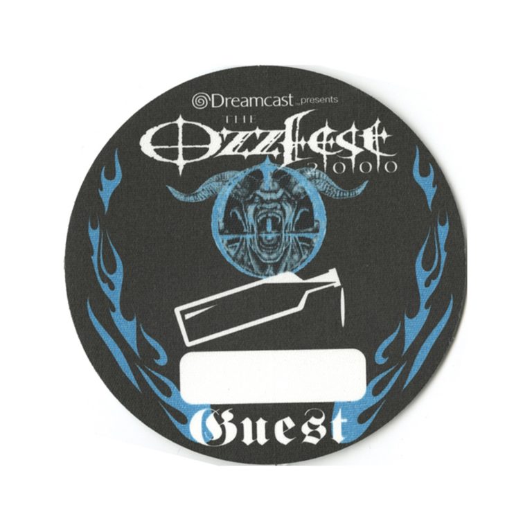Ozzy Osbourne 2000 Ozzfest w/ Pantera Concert Tour Guest Backstage Pass