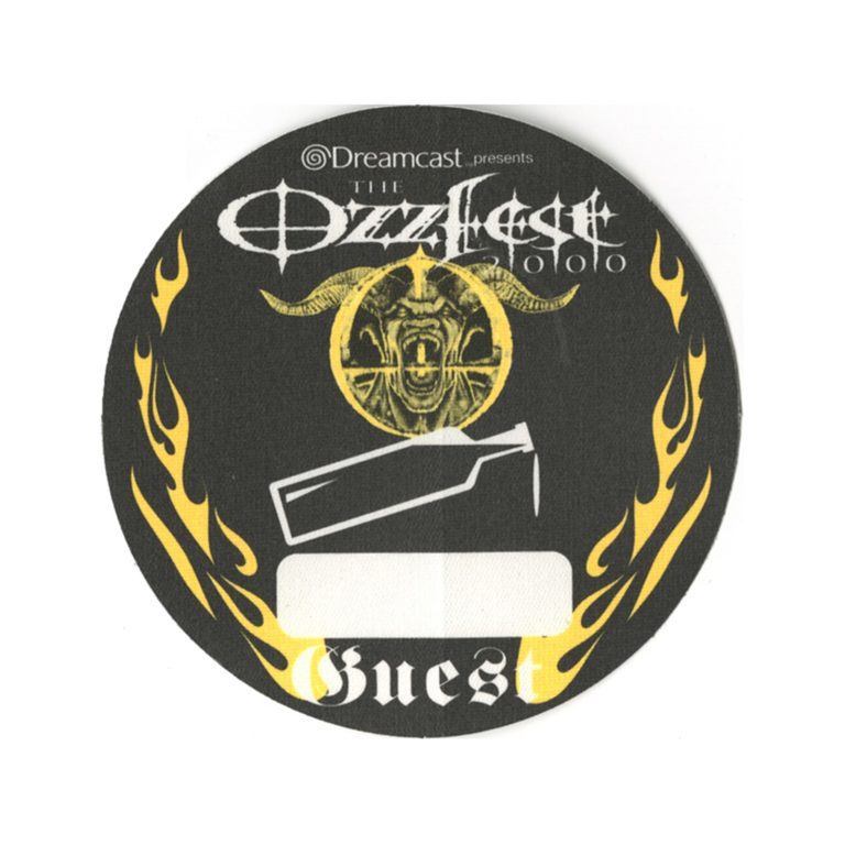 Ozzy Osbourne 2000 Ozzfest w/ Pantera Concert Tour Guest Backstage Pass
