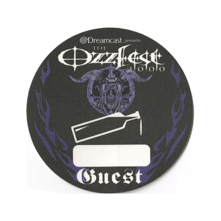 Ozzy Osbourne 2000 Ozzfest w/ Pantera Concert Tour Guest Backstage Pass