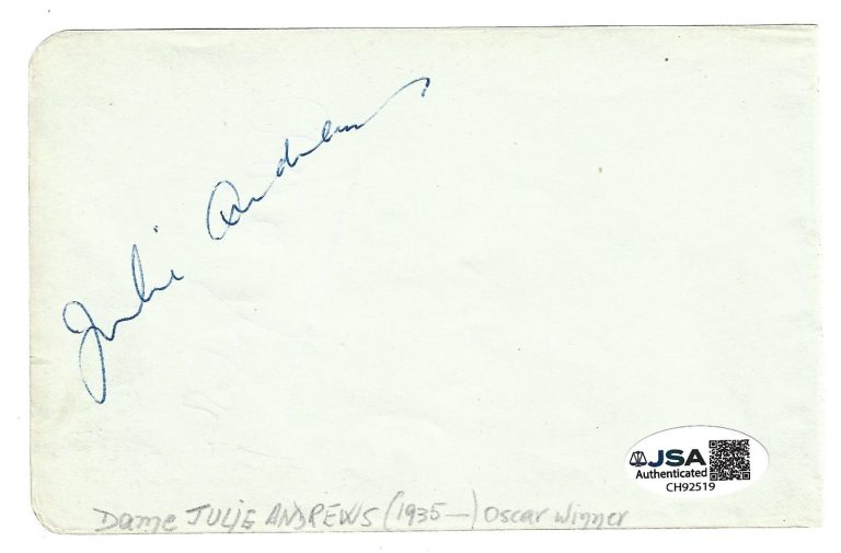 Julie Andrews & Adele Dixon SIGNED Album Page JSA COA Autographed Mary Poppins