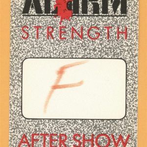 The Alarm 1985 Strength Tour Concert GUEST Backstage Pass