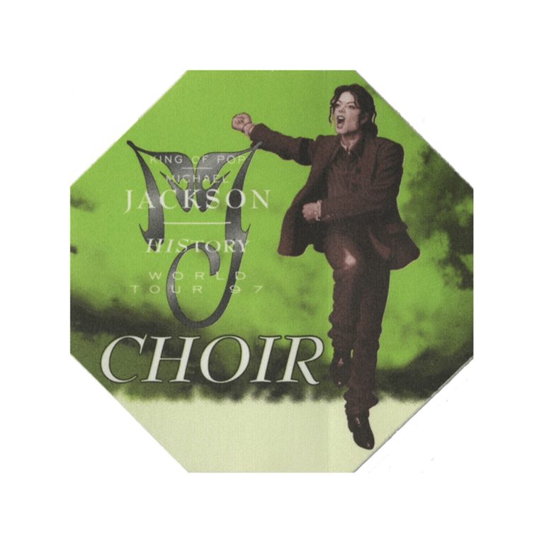 Michael Jackson 1997 History Concert Tour Choir Backstage Pass