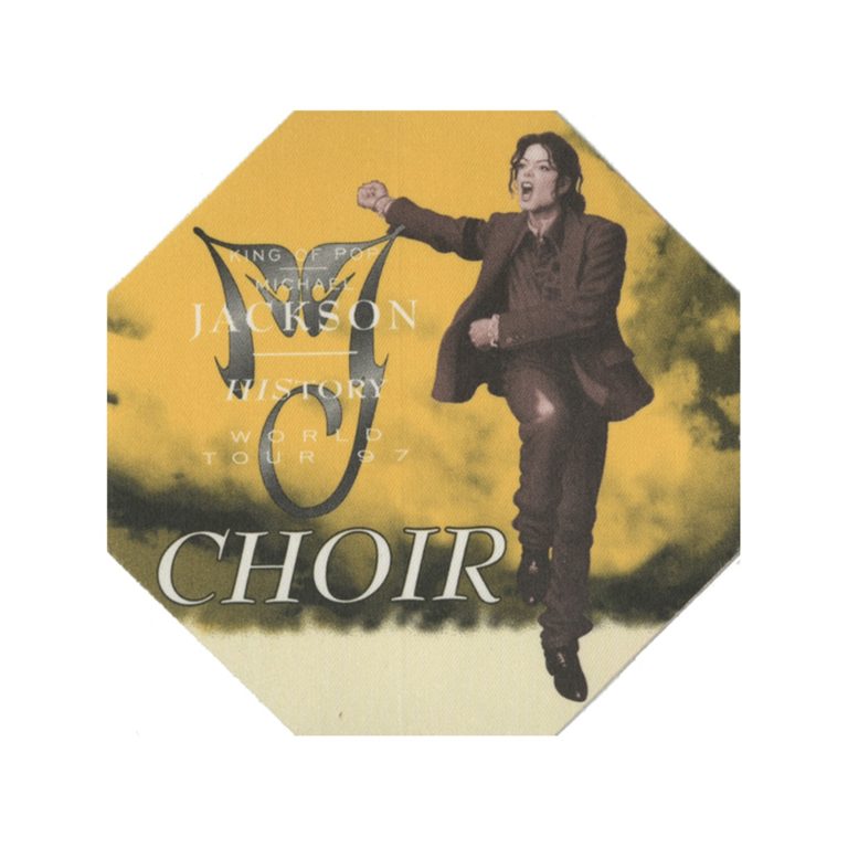Michael Jackson 1997 History Concert Tour Choir Backstage Pass