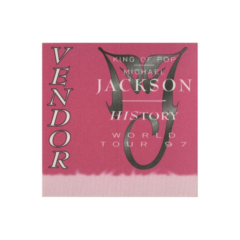 Michael Jackson 1997 History Concert Tour Vendor Backstage Pass