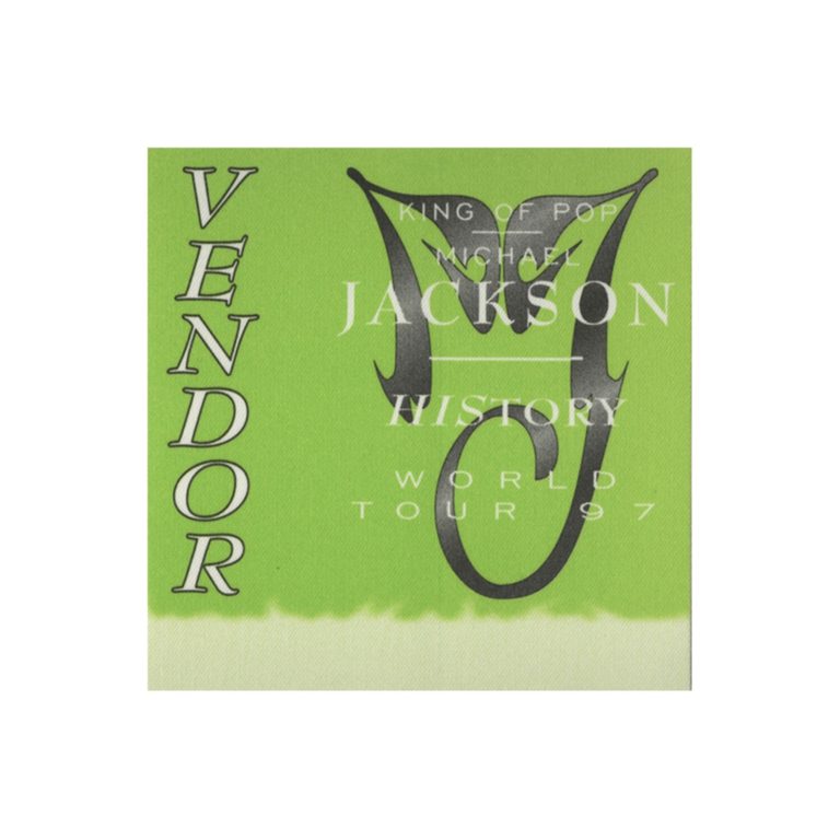 Michael Jackson 1997 History Concert Tour Vendor Backstage Pass