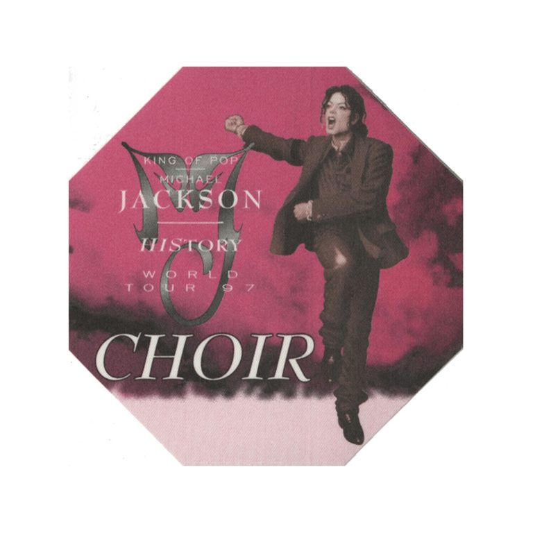 Michael Jackson 1997 History Concert Tour Choir Backstage Pass