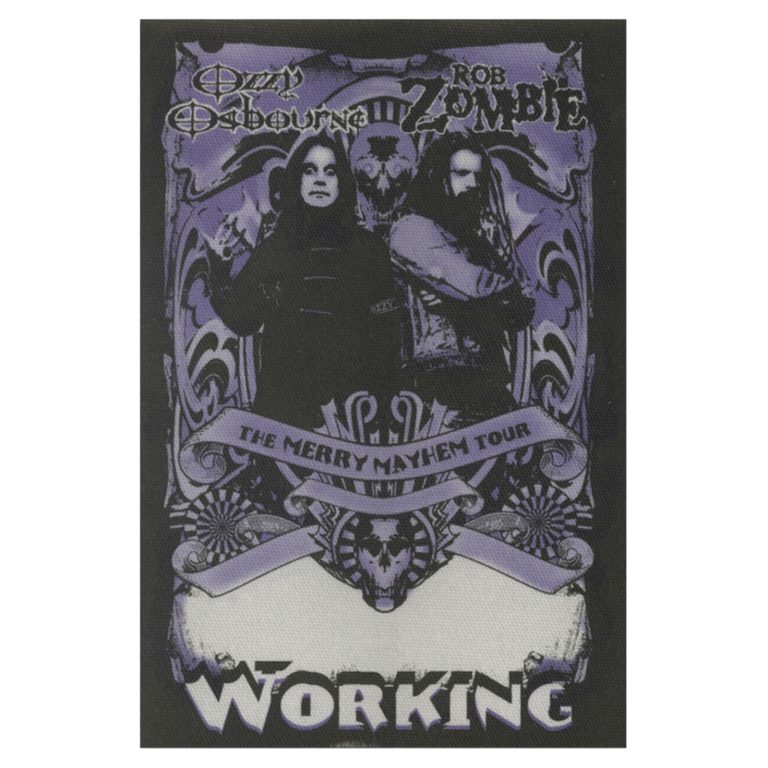 Ozzy Osbourne 2001 Merry Mayhem Concert Tour Working Backstage Pass