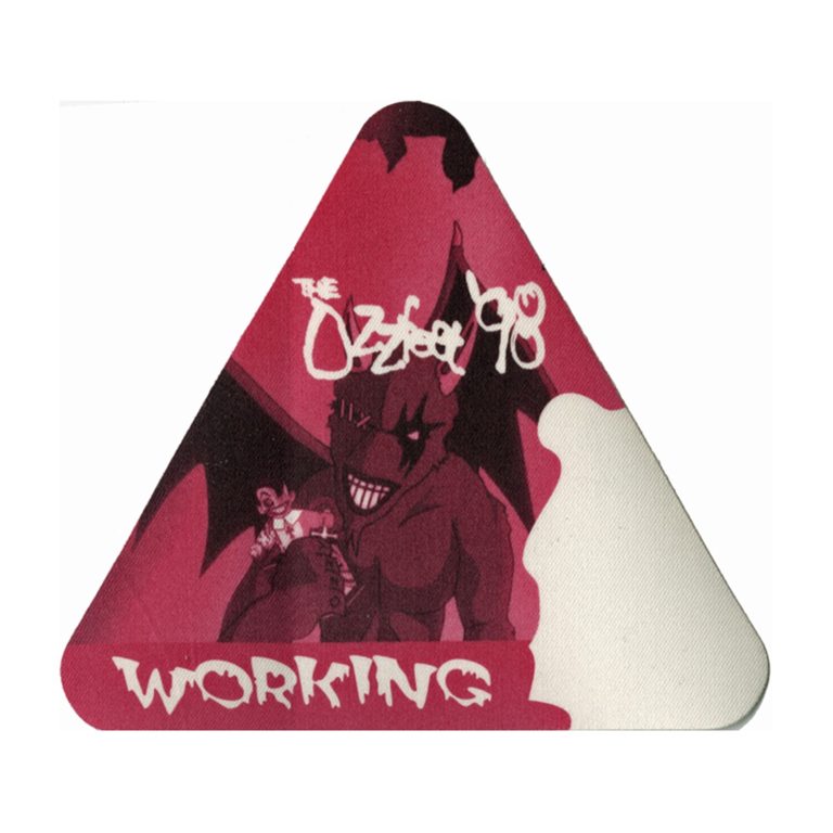 Ozzy Osbourne 1998 Ozzfest w/ Tool Concert Tour Working Backstage Pass