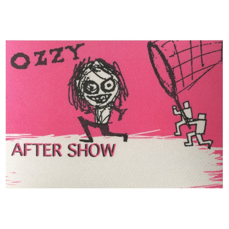 Ozzy Osbourne 1995 Ozzmosis Concert Tour After Show Backstage Pass