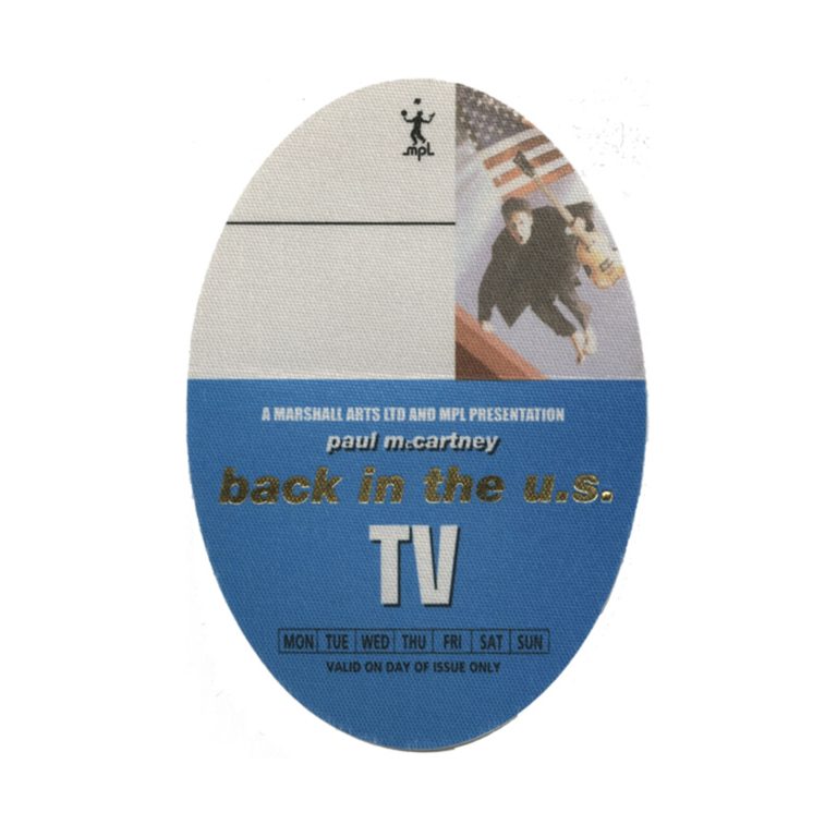 Paul McCartney 2003 Back in the U.S. Concert Tour TV Backstage Pass