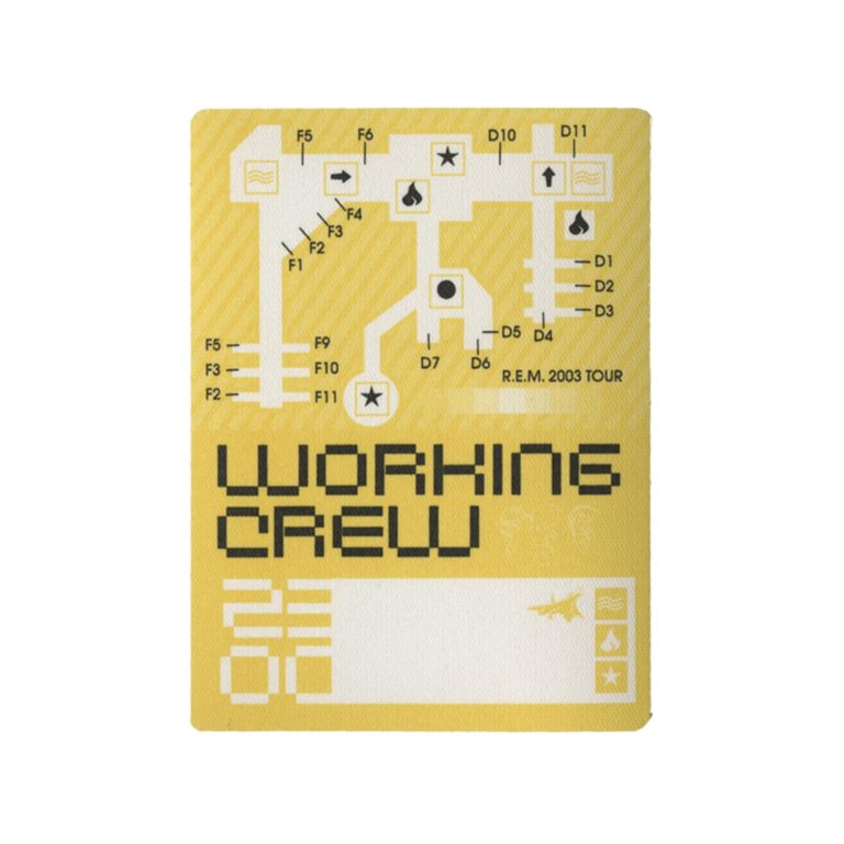 REM 2003 In Time Concert Tour Working Backstage Pass