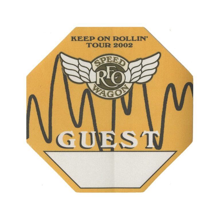 REO Speedwagon 2002 Keep On Rollin Concert Tour Guest Backstage Pass