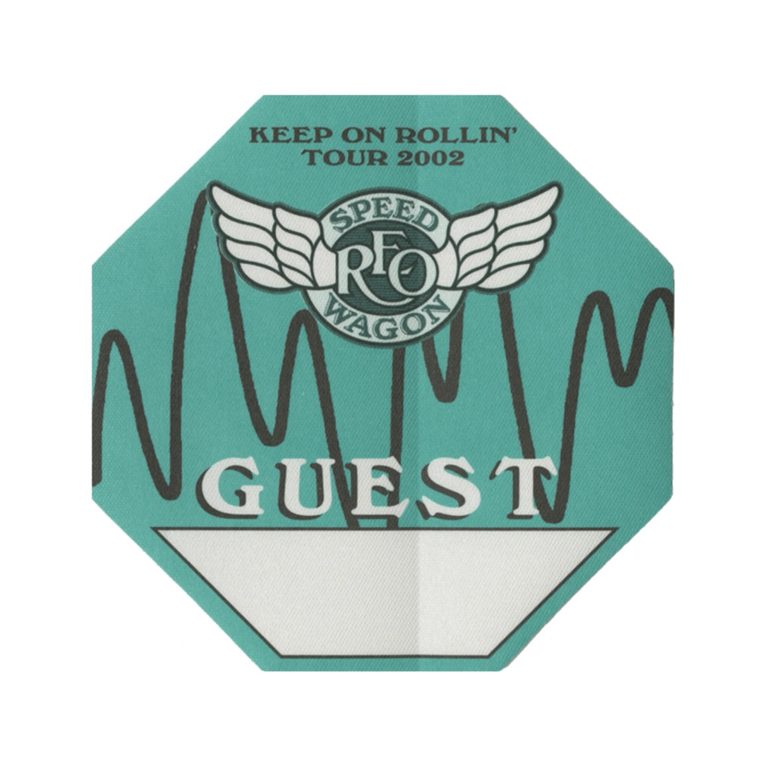 REO Speedwagon 2002 Keep On Rollin Concert Tour Guest Backstage Pass
