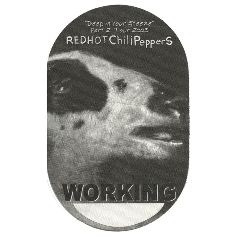 Red Hot Chili Peppers 2003 By the Way Concert Tour Working Backstage Pass