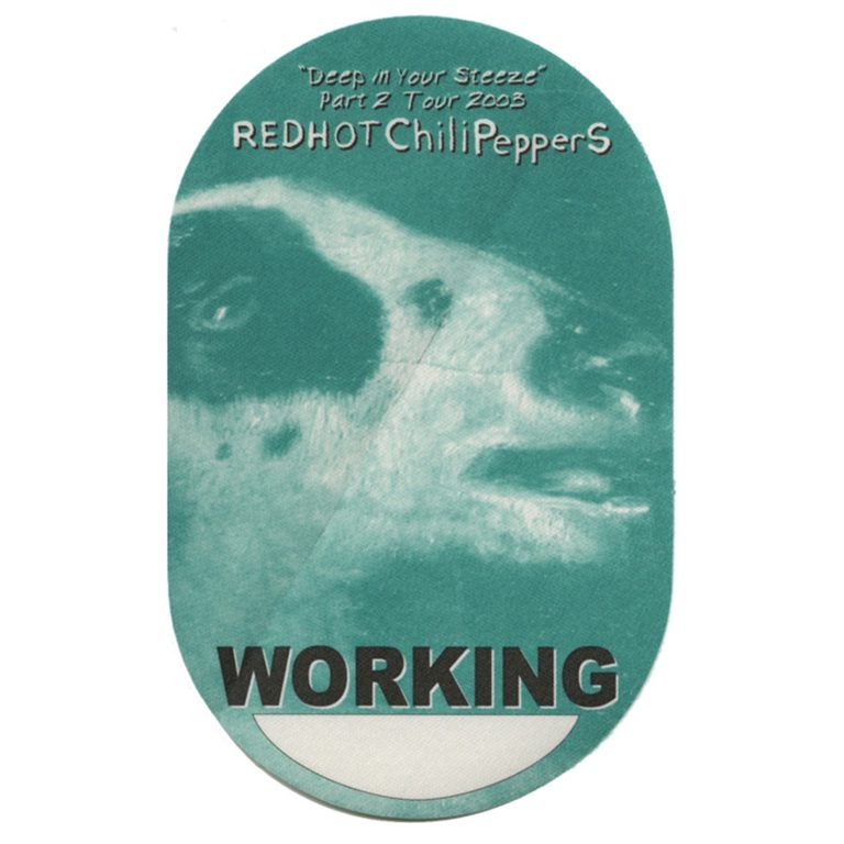 Red Hot Chili Peppers 2003 By the Way Concert Tour Working Backstage Pass