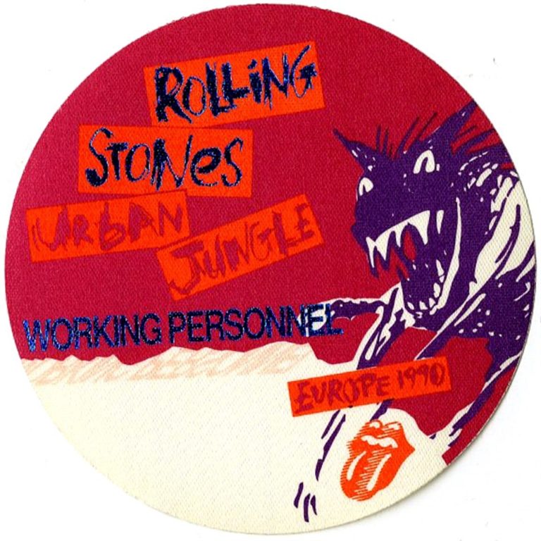 Rolling Stones 1990 Urban Jungle Concert Tour Working Backstage Pass