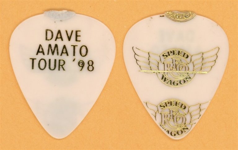 REO Speedwagon Dave Amato Vintage Tour Guitar Pick - 1998 Misprint