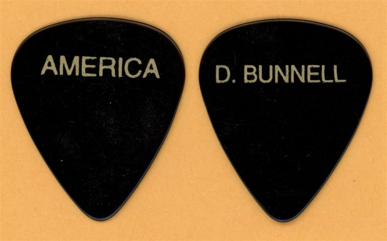 America Dewey Bunnell Authentic Guitar Pick - 1990 Tour