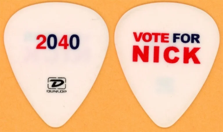 Jonas Brothers Nick Jonas 2040 Authentic White Guitar Pick - 2013 Tour