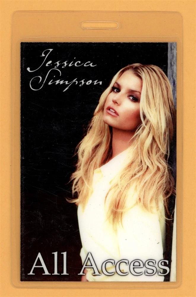 Jessica Simpson 2001 Irresistible Tour All Access Laminated Backstage Pass