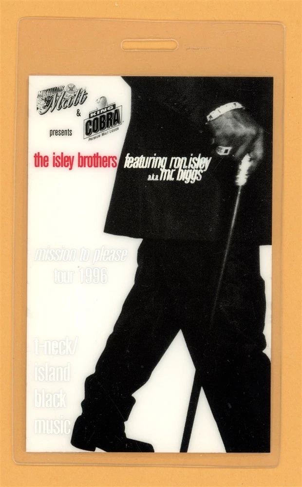 Isley Brothers 1996 Mission To Please Tour Laminated Backstage Pass - Variant
