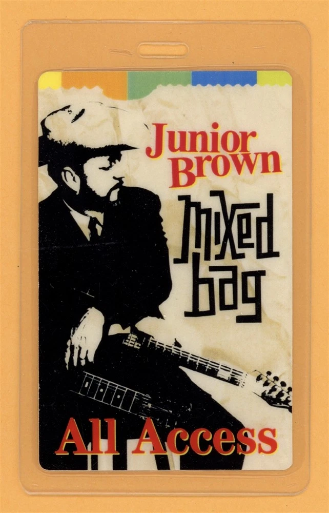 Junior Brown 2001 Mixed Bag Tour All Access Laminated Backstage Pass