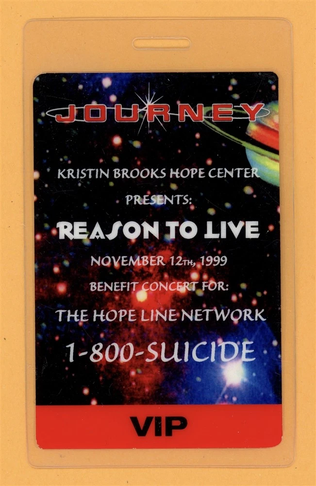 Journey 1999 Tour VIP Laminated Backstage Pass