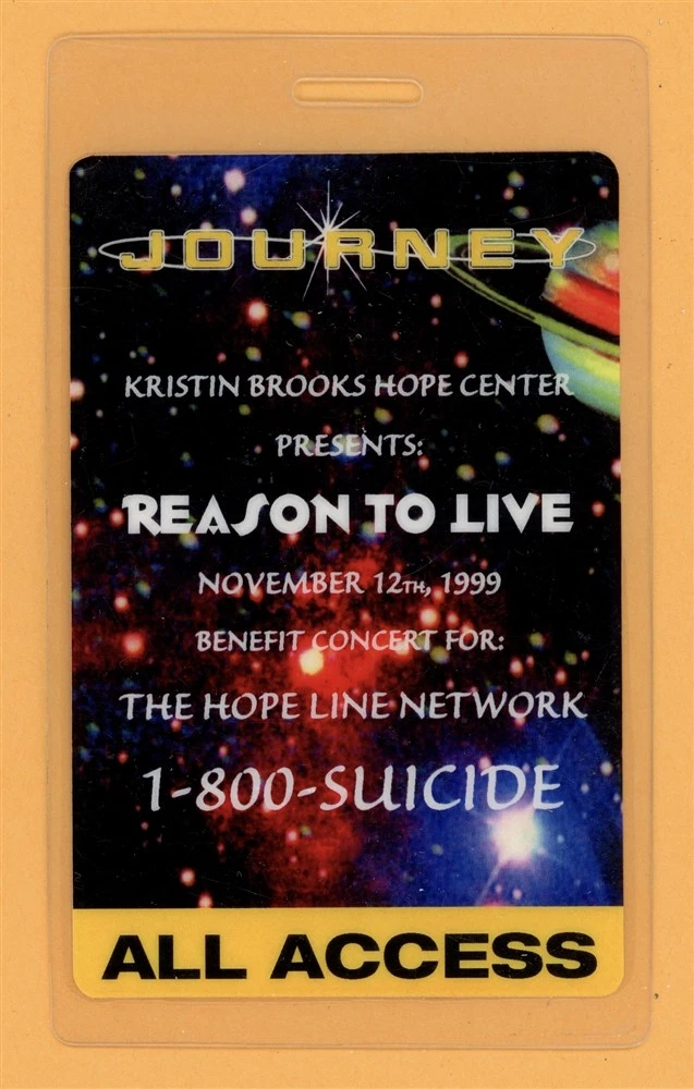 Journey 1999 Tour All Access Laminated Backstage Pass