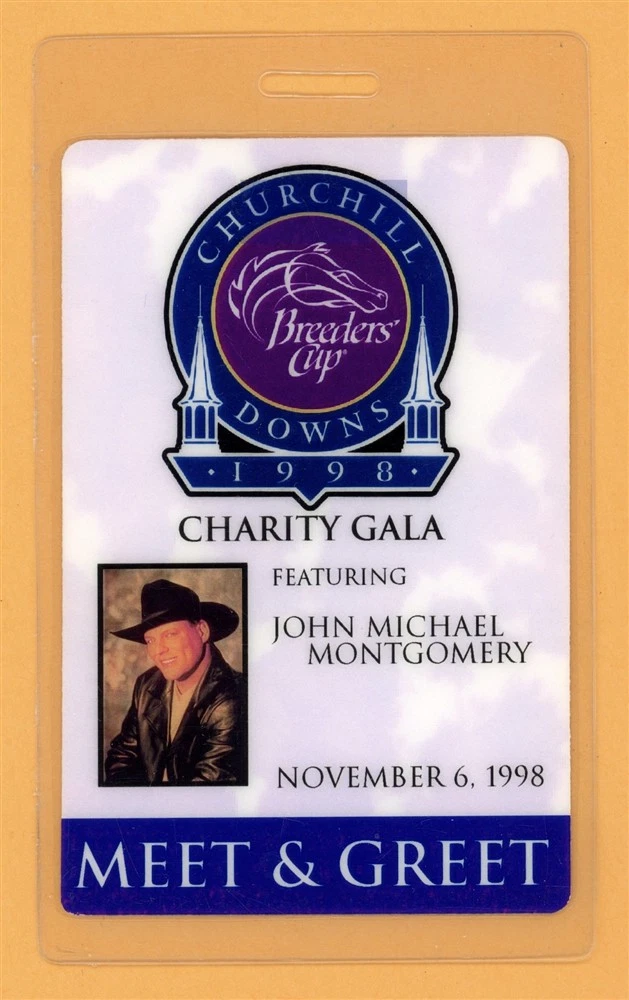 John Michael Montgomery 1998 Tour All Access Laminated Backstage Pass
