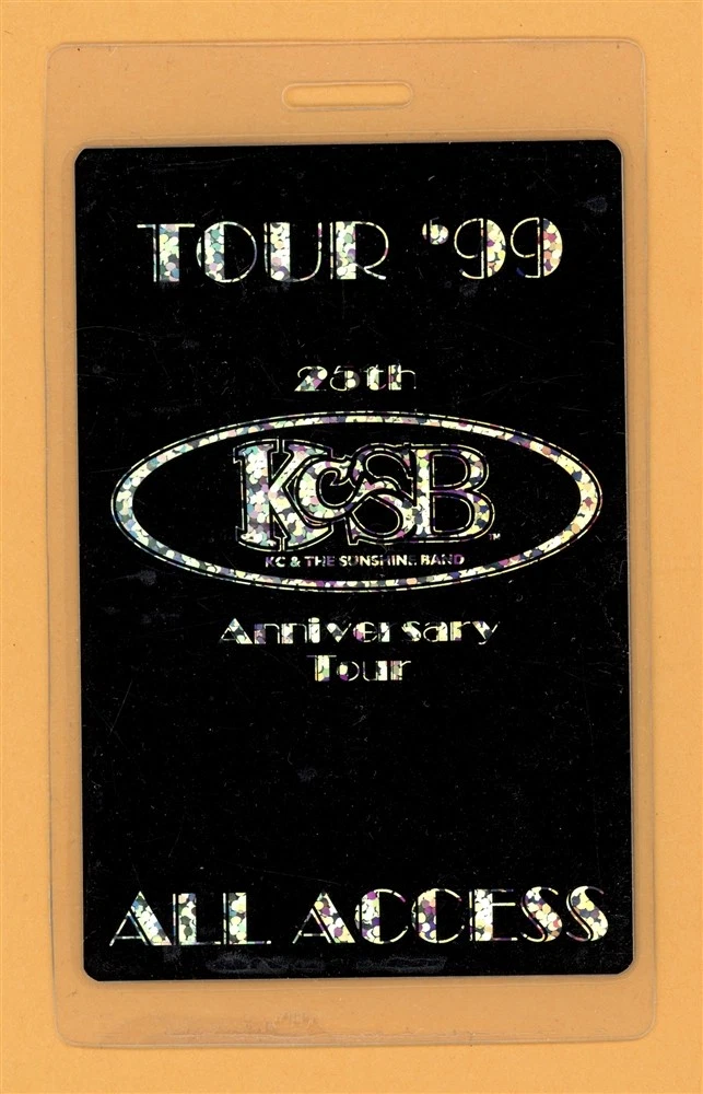 KC & The Sunshine Band 1999 Anniversary Tour AA Laminated Backstage Pass