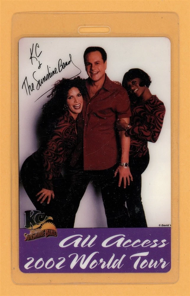 KC & The Sunshine Band 2002 World Tour AA Laminated Backstage Pass