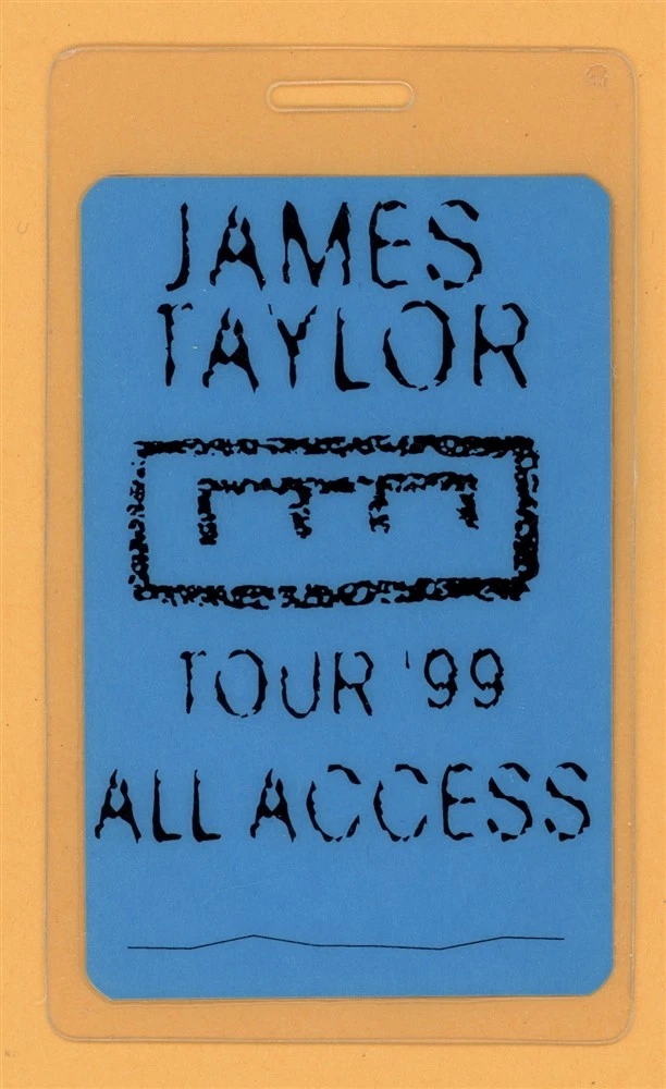 James Taylor 1999 Tour All Access Laminated Backstage Pass