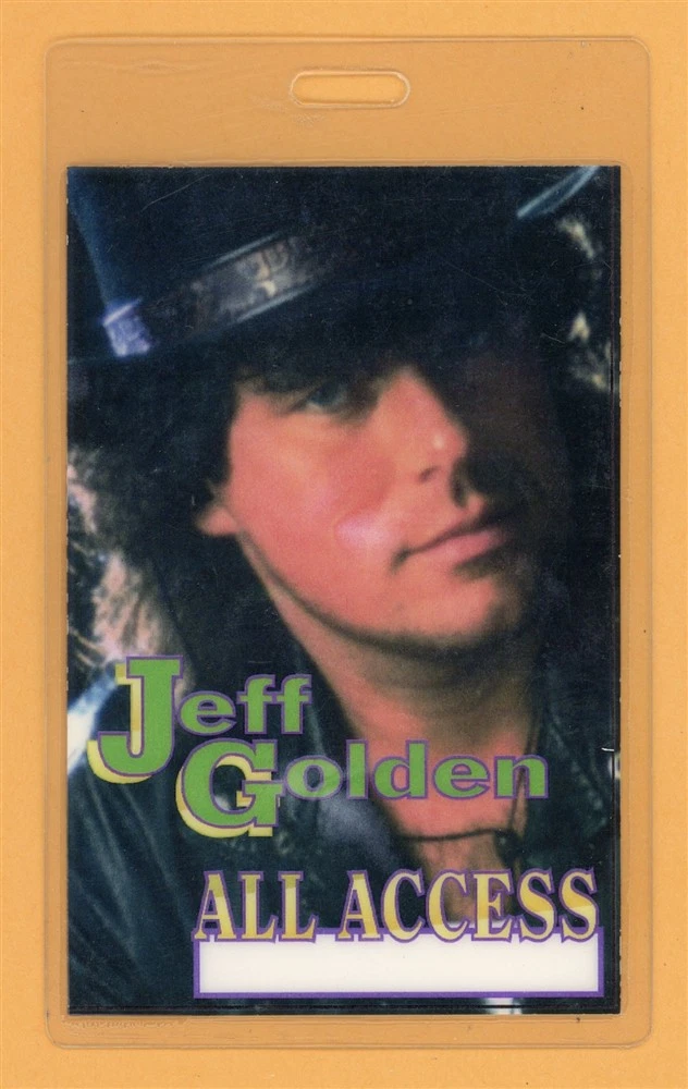 Jeff Golden Tour All Access Laminated Backstage Pass