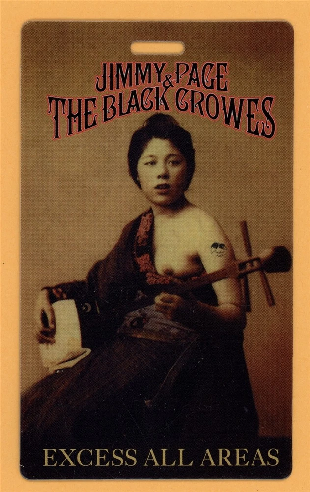 Jimmy Page & The Black Crowes 2000 Tour All Access Laminated Backstage Pass
