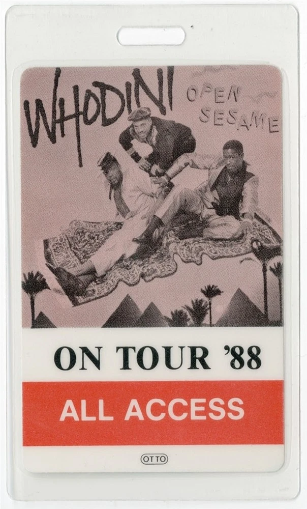 Whodini 1988 Open Sesame Concert Tour All Access Laminated Backstage Pass