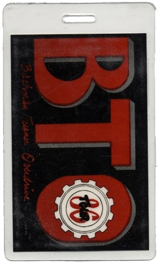 Bachman Turner Overdrive BTO 1986 Concert Tour Laminated Backstage Pass