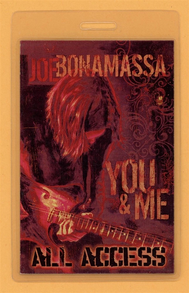 Joe Bonamassa 2006 You & Me Tour All Access Laminated Backstage Pass