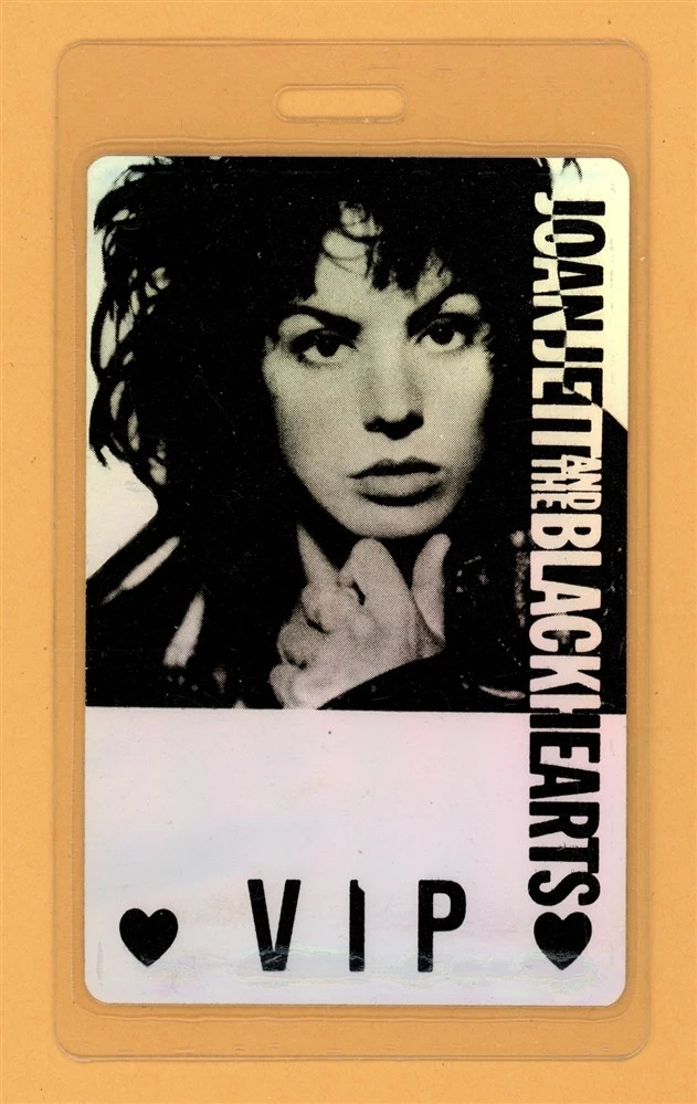 Joan Jett & the Blackhearts 2000 Tour VIP Laminated Backstage Pass