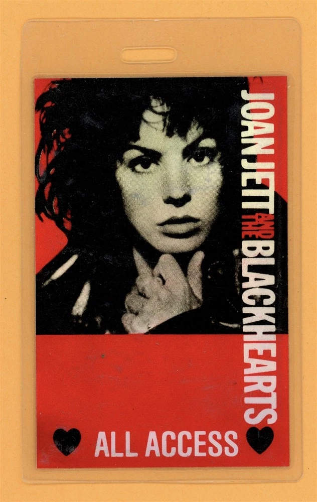 Joan Jett & the Blackhearts 2000 Tour All Access Laminated Backstage Pass