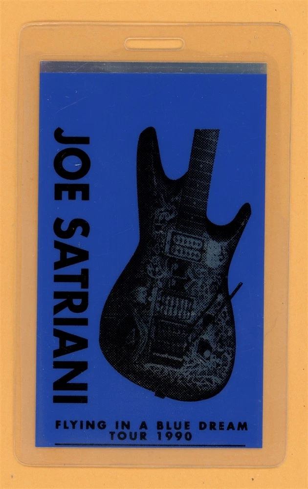 Joe Satriani 1990 Flying in A Blue Dream Tour Laminated Backstage Pass - Variant
